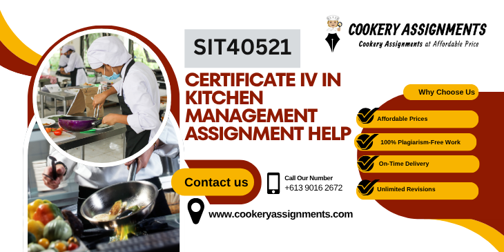 SIT40521 Certificate IV in Kitchen Management