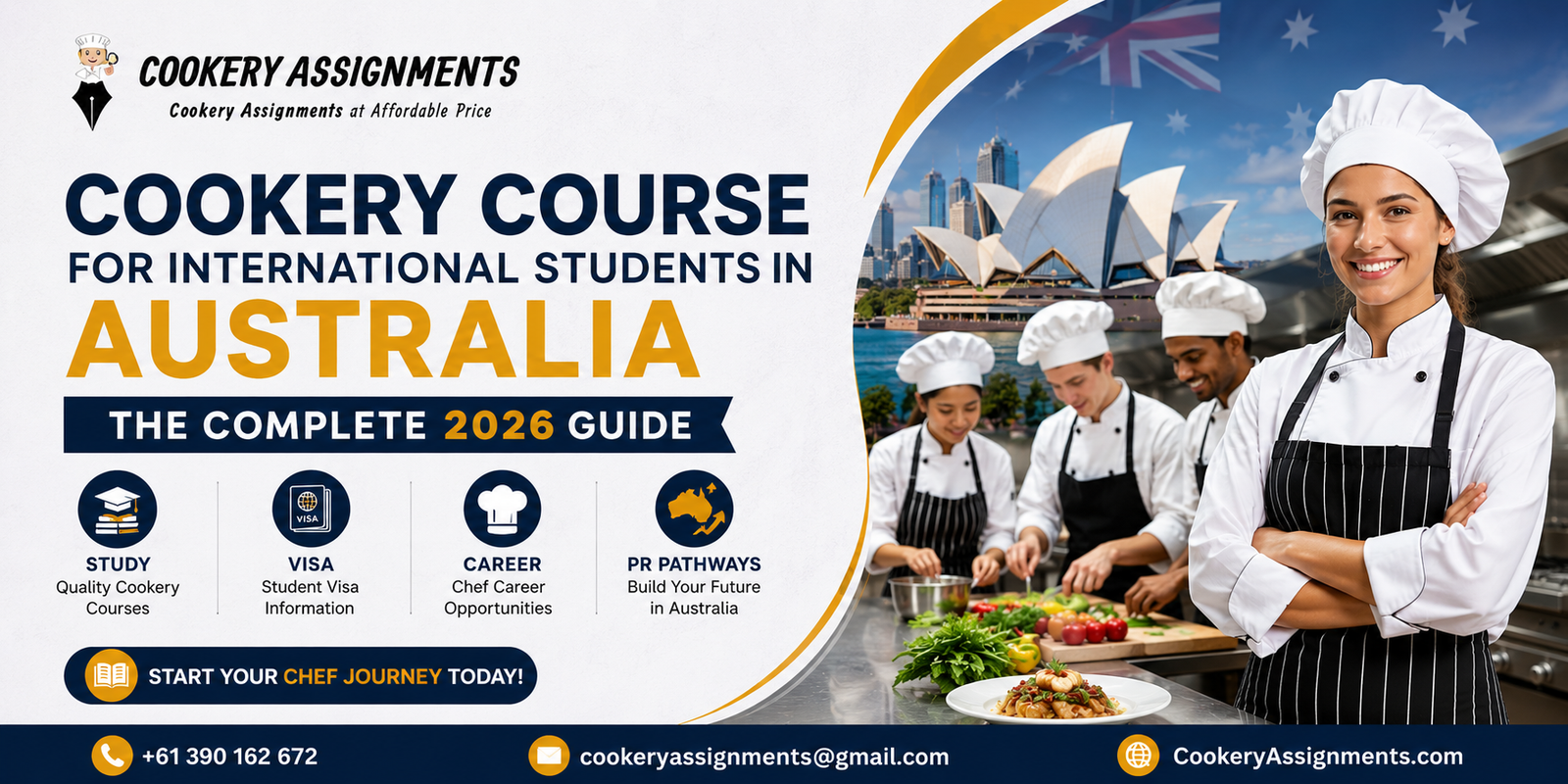 International students studying a commercial cookery course in Australia